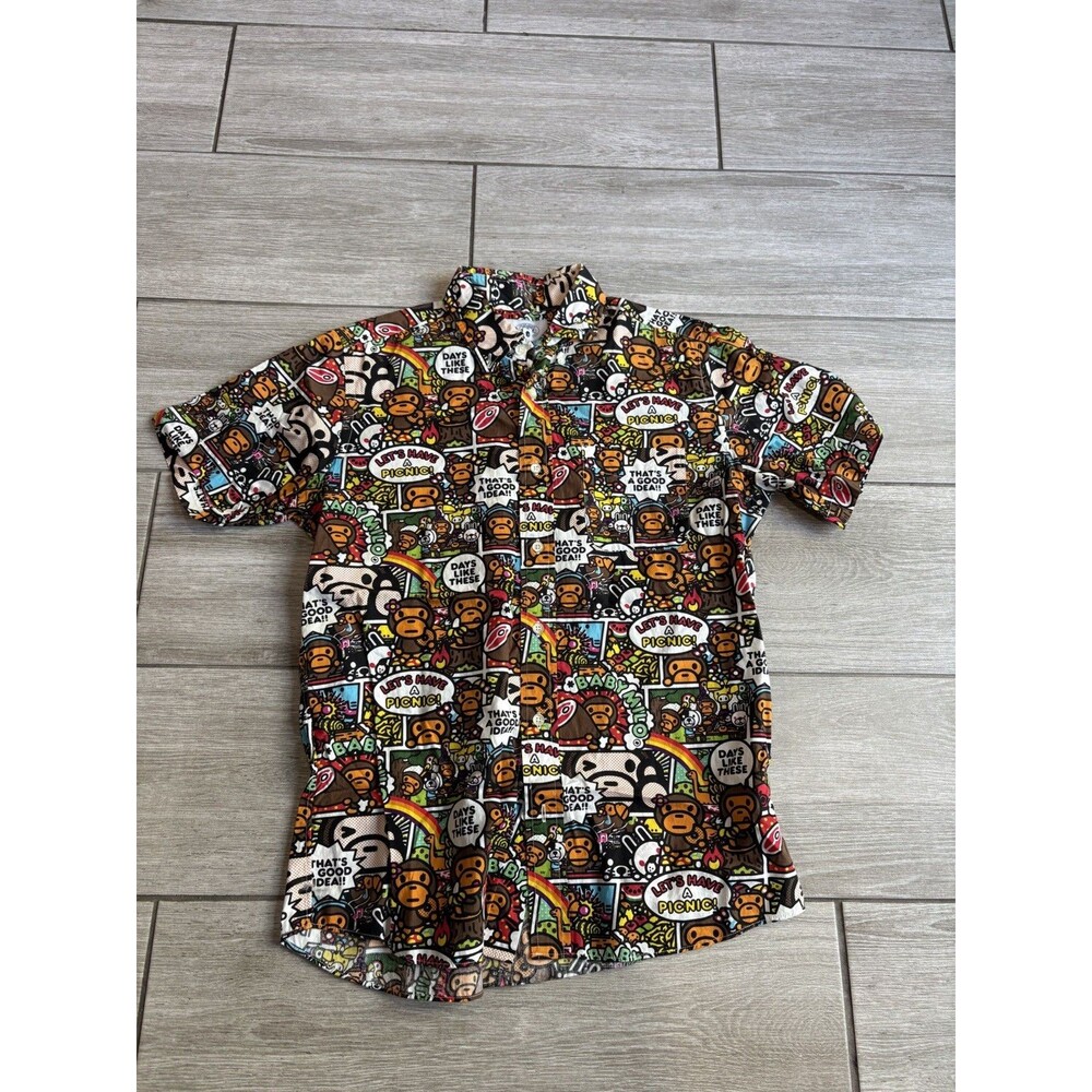 BAPE Comic Milo & Lisa shirt A Bathing Ape Size M